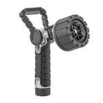 Orbit black and gray 6-pattern lever-control garden hose nozzle with swivel head