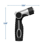 Orbit Pro pistol grip nozzle shown with dimensions marked: 5.30" height and 3.54" width
