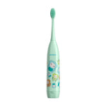 Full mint Ordo sonic kids toothbrush with Squishmallows character graphics shown upright on a white background