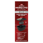 Tall product panel showing Ortho Home Defense Mosquito Kill & Prevent refill kit with exploded station diagram