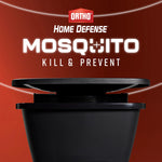 Close-up of Ortho Home Defense Mosquito station with brand logo and product name