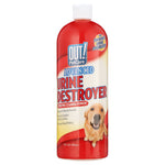 OUT! PetCare Advanced Urine Destroyer bottle front view with red and cream label and a smiling dog image