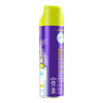 Side view of OxiClean Foam-Tastic aerosol can showing purple label, lime green cap and product information panel
