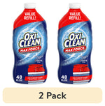 Two OxiClean Max Force value refill bottles with red tops shown side-by-side on white background