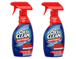 Two red‑spray OxiClean MaxForce laundry stain remover bottles shown side by side on white background.