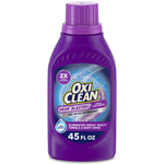 OxiClean Odor Blasters purple liquid bottle labeled 45 fl oz with OxiClean logo and product details on white background