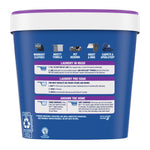Back of OxiClean Odor Blasters tub showing usage icons and detailed laundry and home care instructions