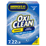 Front-facing box of OxiClean versatile stain remover powder with bold logo and 7.22 lb label