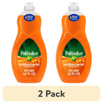 Two Palmolive Ultra antibacterial orange-scent dish liquid bottles shown side by side with '2 Pack' label below