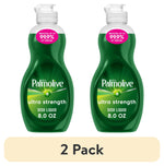 Two Palmolive Ultra Strength green dish liquid bottles side-by-side with a '2 Pack' label below
