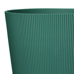 Close-up view of the Parker green planter showing vertical ribbed texture and rounded rim