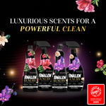 Row of Pinalen Luxury Scents bottles in different scent designs with headline 'Luxurious Scents for a Powerful Clean'