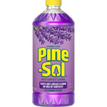 Full view of Pine-Sol Lavender Clean multi-surface cleaner bottle in purple with lavender graphics and yellow cap