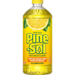 Full front photo of a Pine-Sol Lemon Fresh multi-surface cleaner bottle with lemon slice artwork and product text