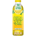 Tall Pine-Sol Lemon Fresh bottle with yellow label, lemon slice graphic and 24 FL OZ shown at bottom