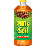 Full bottle of Pine-Sol Original multi-surface cleaner with pinecone label and yellow cap