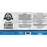 pit boss grill and smoker cleaner and degreaser label with directions and net wt 1 quart 32 fl oz