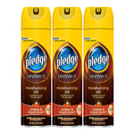 Three Pledge Revive It moisturizing oil spray cans in amber & argan packaging on white background
