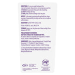 Back label of a Rejuvenate PowerMax cartridge showing directions, precautions, storage, and ingredients text