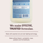 Close-up of the product base and label above copy reading “We make EFFECTIVE, TRUSTED formulas.”