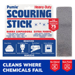Packaged Pumie Heavy-Duty Scouring Stick carded blister with product visible and bold blue red branding