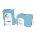 two light blue qualiazero tall kitchen bags boxes, each labeled 50 bags, 13 gallon, on a white background