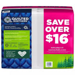 Back panel of Quilted Northern package highlighting ‘Save over $16’ promotion and product information on white background