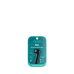 Quip Rev toothbrush refill package in teal blister pack showing a black oscillating brush head illustration and branding
