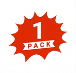 Red starburst graphic reading '1 PACK' on a white background, used as a pack indicator badge
