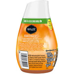 Rear view of Renuzit Clean Citrus Pet gel air freshener bottle showing product information, barcode and instructions