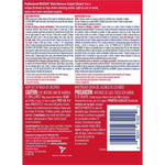 Close-up of the back label of a Resolve Pro stain remover bottle with small print and barcode
