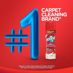 Graphic with a large blue ‘#1’ and a Resolve High Traffic Foam can on red background stating ‘carpet cleaning brand’
