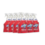 Group of multiple Resolve Pro red spray bottles arranged in a row on white background