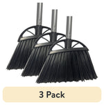 Three Reynera black angle-cut poly-bristle broom heads arranged on white background with a '3 Pack' label below.