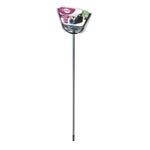 Reynera XL angle broom shown upright with packaging on the head and a long gray handle on white background.