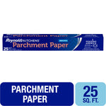 Blue Reynolds Kitchens parchment paper rectangular package with branding and 'Parchment Paper' text