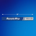 Reynolds Wrap Pitmaster’s Choice 18-inch boxed foil displayed on a blue gradient background with an 18" arrow