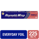 Single Reynolds Wrap Everyday aluminum foil box front view with Everyday Foil and 225 sq ft graphic