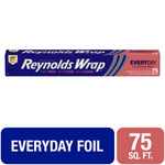 Reynolds Wrap Everyday foil long retail box on white background with Everyday label and 75 sq. ft. callout