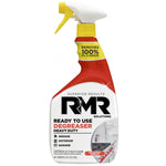 RMR Solutions red and white ready-to-use degreaser spray bottle with yellow trigger on white background