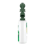 Narrow front-facing view of Roundup For Lawns bottle showing spray nozzle and part of label edges
