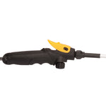 Black pistol-grip handle and yellow trigger assembly for a Roundup spray wand