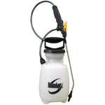 White 1-gallon Roundup pump sprayer with black lid, handle and logo on bottle