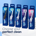 Row of five Oral‑B ProClean retail boxes in different style variants on a light blue background with the phrase 'Choose your perfect clean'.