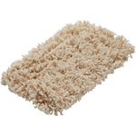 Close-up of a beige cotton shag replacement pad with dense looped yarn, rectangular mop head for wall-washer