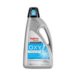 Silver Rug Doctor Bissell OXY professional carpet cleaner bottle with blue label on white background