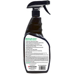 Rear view of a Rust‑Oleum Wipe New spray bottle showing product information, directions for use and barcode on the label.