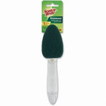 Scotch-Brite Dishwand shown in retail packaging with dark green heavy-duty scrub pad and clear handle