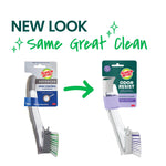 Graphic showing old and new Scotch-Brite dishwand packaging with text 'NEW LOOK same great clean'
