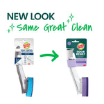 Graphic showing old and new Scotch-Brite dishwand packaging with arrow and text 'NEW LOOK same great clean'
